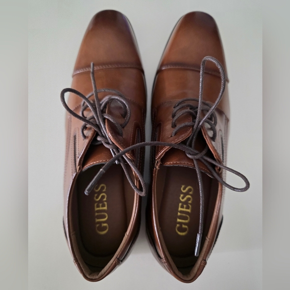 Guess Sulai Faux Leather Loafers Shoes Men's Dark Natural Size 7.5 - Picture 8 of 10